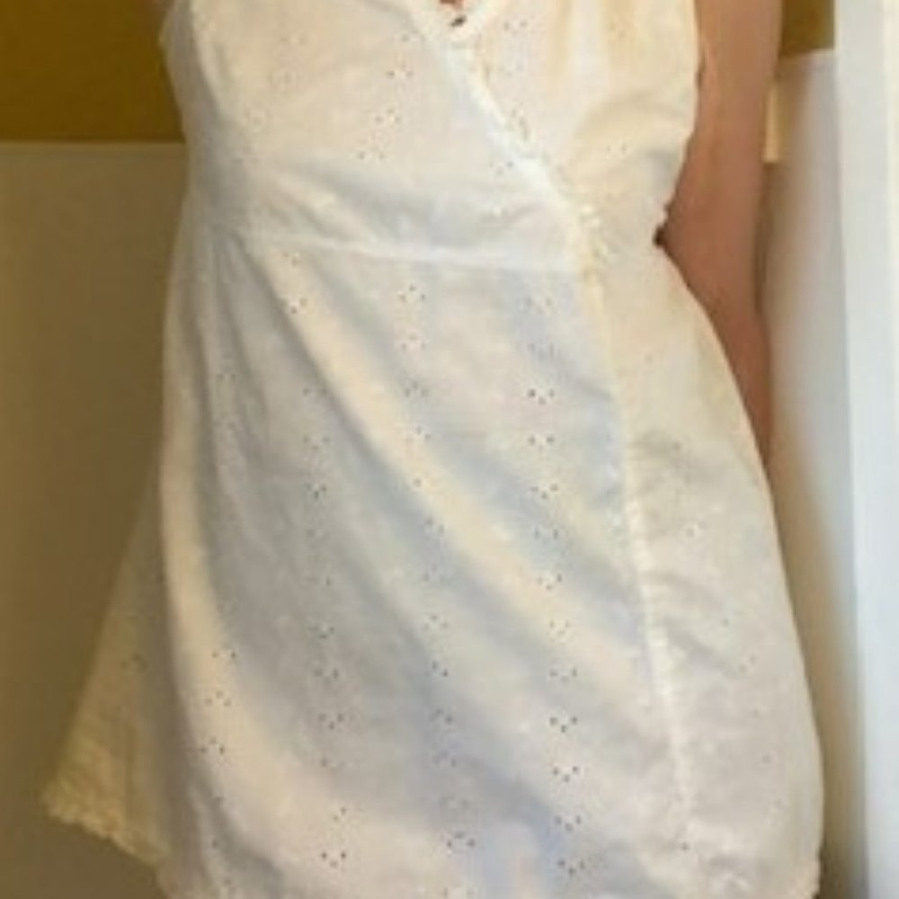 Oh Mamma! White Seersuckrr Maternity Too, size S
